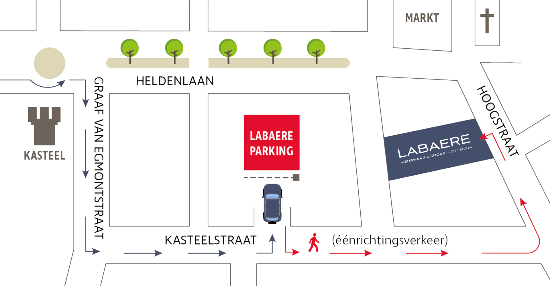 Labaere Zottegem Parking Situeringsplan Wit